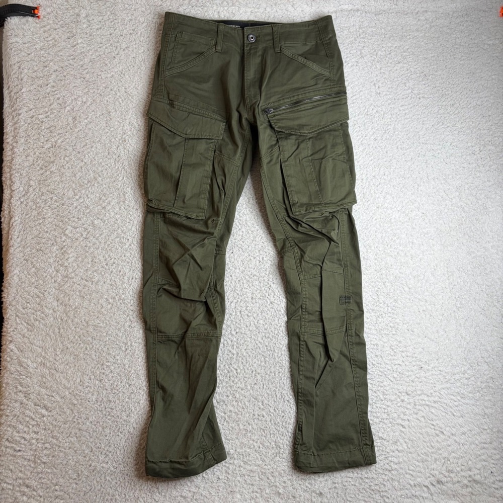 G-Star Raw Rovic Zip 3D Tapered Cargo Pants Olive Green Mens 30x32 D02190-5126